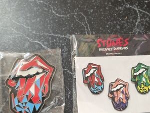 The Rolling Stones Hackney Diamonds Pin Set - Red, Blue, Green